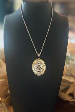 Brighton Intrigue Two Tone Convertible Locket Pendant Necklace